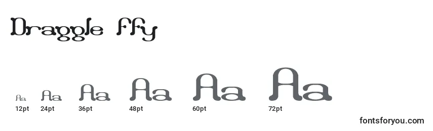 sizes of draggle ffy font, draggle ffy sizes